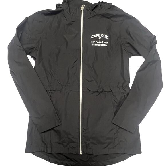 Charles River Women’s Cape Cod Windbreaker Rain Jacket Size S Black Waterproof - Picture 1 of 10